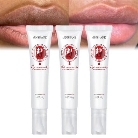 Jinshane Dark Lip Serum, Lip Lightening for Dark Lips Lip Brightener for Smokers Dark Lip, Dark Lips Lightening Treatment, Jinshane Lip Serum by Vitamin Extract, Lightens Dark Lips and Tightens (3PCS)