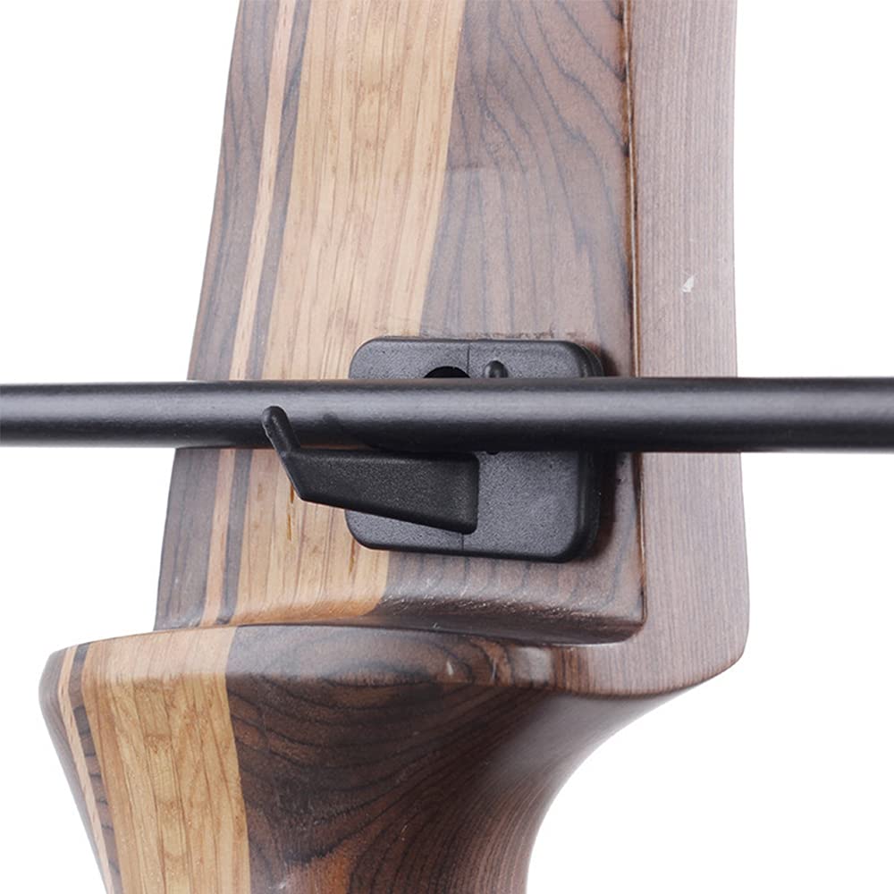 SOPOGER 6pcs Plastic Arrow Rest Black Recurve Bow Arrow Rest Adhesive Back Hunting Shooting Targeting Accessory for Right or Left Hand (Left Hand)