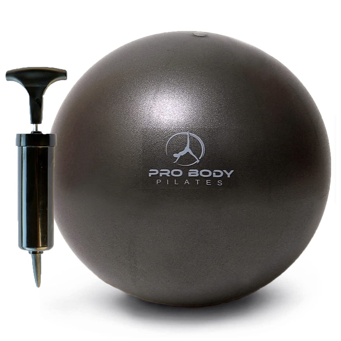 ProBody Pilates Ball Small Exercise Ball w/Pump, 9 Inch Barre Ball, Mini Soft Yoga Ball, Workout Ball for Stability, Barre, Ab, Core, and Physical Therapy Ball at Home Gym & Office (Black)