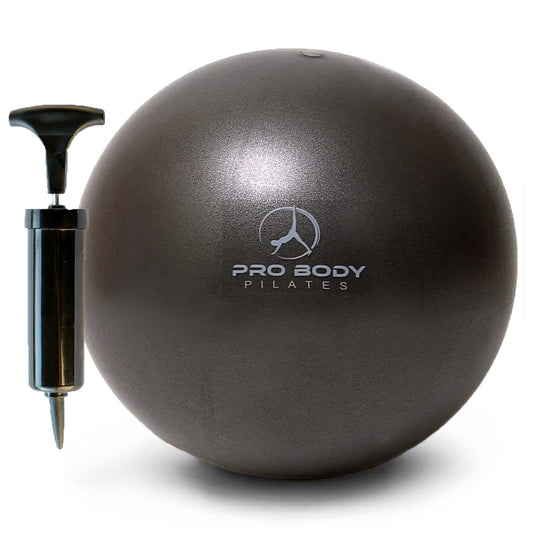 ProBody Pilates Ball Small Exercise Ball w/Pump, 9 Inch Barre Ball, Mini Soft Yoga Ball, Workout Ball for Stability, Barre, Ab, Core, and Physical Therapy Ball at Home Gym & Office (Black)