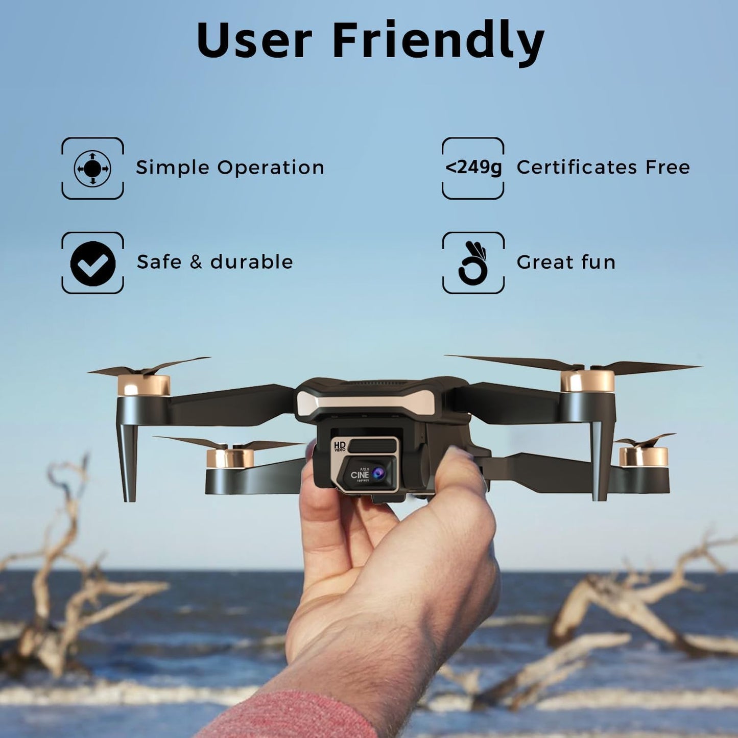 Super Enduring Brushless Motor Drone with 84 Mins Super Long Flight Time, Drone with 2K HD Camera for Beginners, CHUBORY A77 WiFi FPV Quadcopter, Follow Me, Auto Hover, 3 Batteries, Carrying Case
