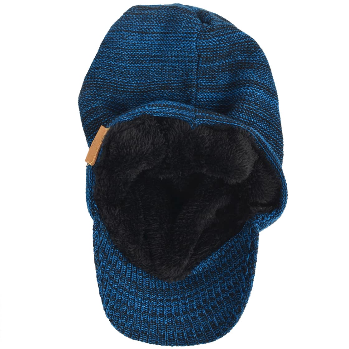 VECRY Men's Oversize Slouch Beanie Slouchy Skullcap Large Baggy Hat (Visor-Blue)