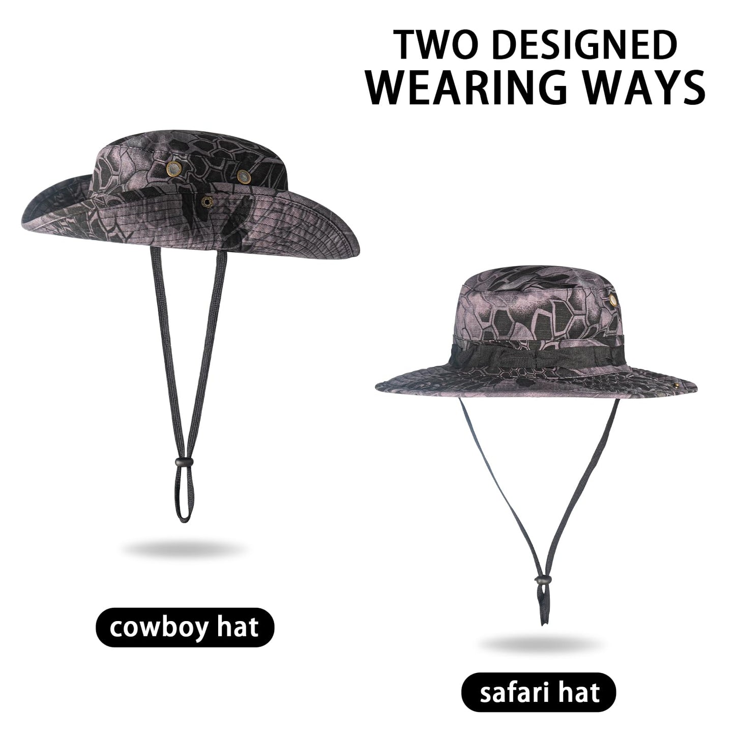 Sun Hats for Men Women Bucket Hat UPF 50+ UV Protection Boonie Hat for Safari Fishing Hiking Garden Beach