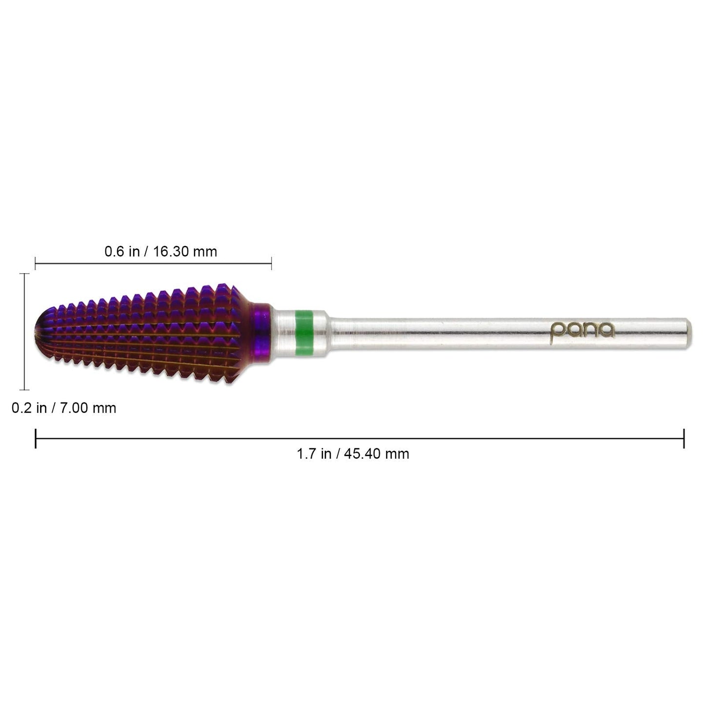 PANA USA 3/32” Purple Tornado Nail Carbide Drill Bit - Fast Remove for Acrylic or Hard Gels Remover Professional Manicure Pedicure Rotary Tool- Coarse