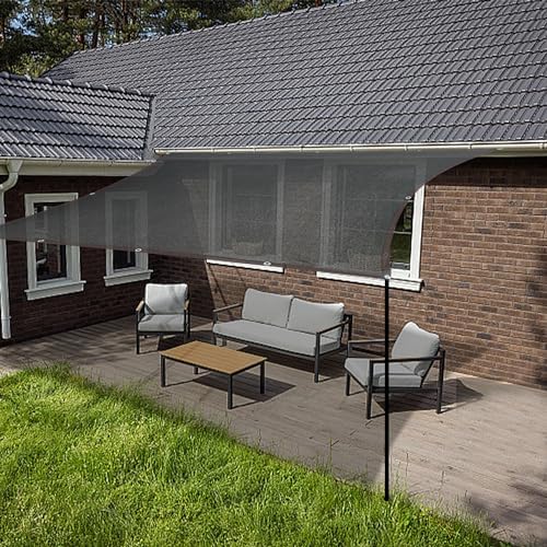 winemana 70% Black Shade Cloth, 6.6 x 16 FT Durable Mesh Tarp with Grommets, Resistant Garden Sun Shade Netting with Taped Edge for Plant Cover, Greenhouse, Patio, Tomatoes, Chicken Coop, Barn Kennel