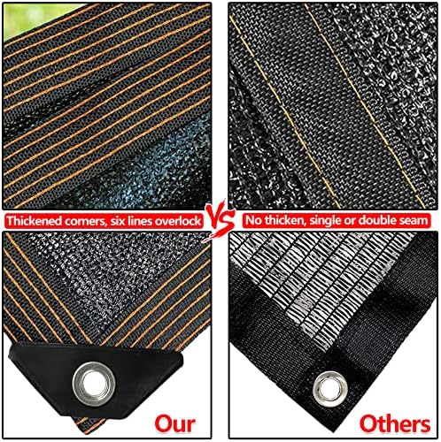 Shade Cloth for Plants Greenhouse, 80-90% Sunblock for Outdoor Garden Pergola Patio Lawn Sun Shade Cloths for Kennel Chicken Coop Easier to Hang Net Cover