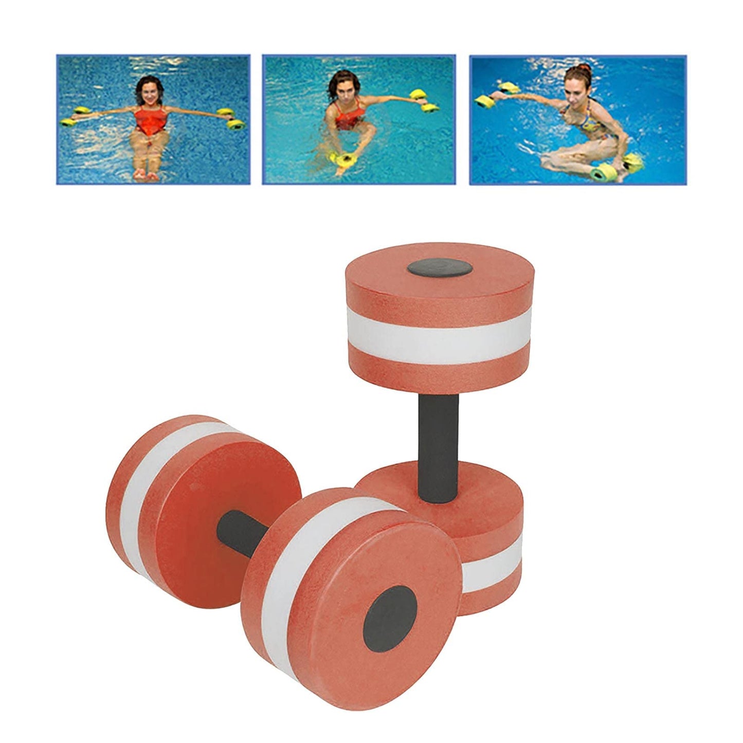 Lagukka Aquatic Dumbbell Set, 2PCS Water Dumbells Pool Resistance Water Fitness Equipment Foam Dumbbell Water Aerobics Fitness