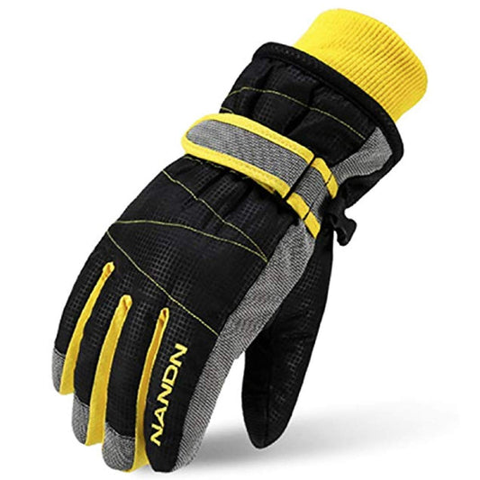 YAPJEB Kids Winter Gloves, Snow Warm Gloves, Waterproof Ski Gloves for Boys and Girls Skating Snowboarding Hiking(Black-S)
