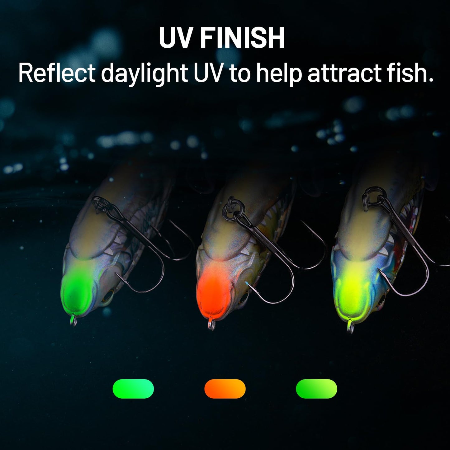 HANDING 3PCS Plopper, Bass Fishing Lure for Freshwater and Saltwater, Floating Topwater Lure, Mustad Hook, Angler's Gift, for Pike Catfish, 1/2oz, 3/4oz and 1oz