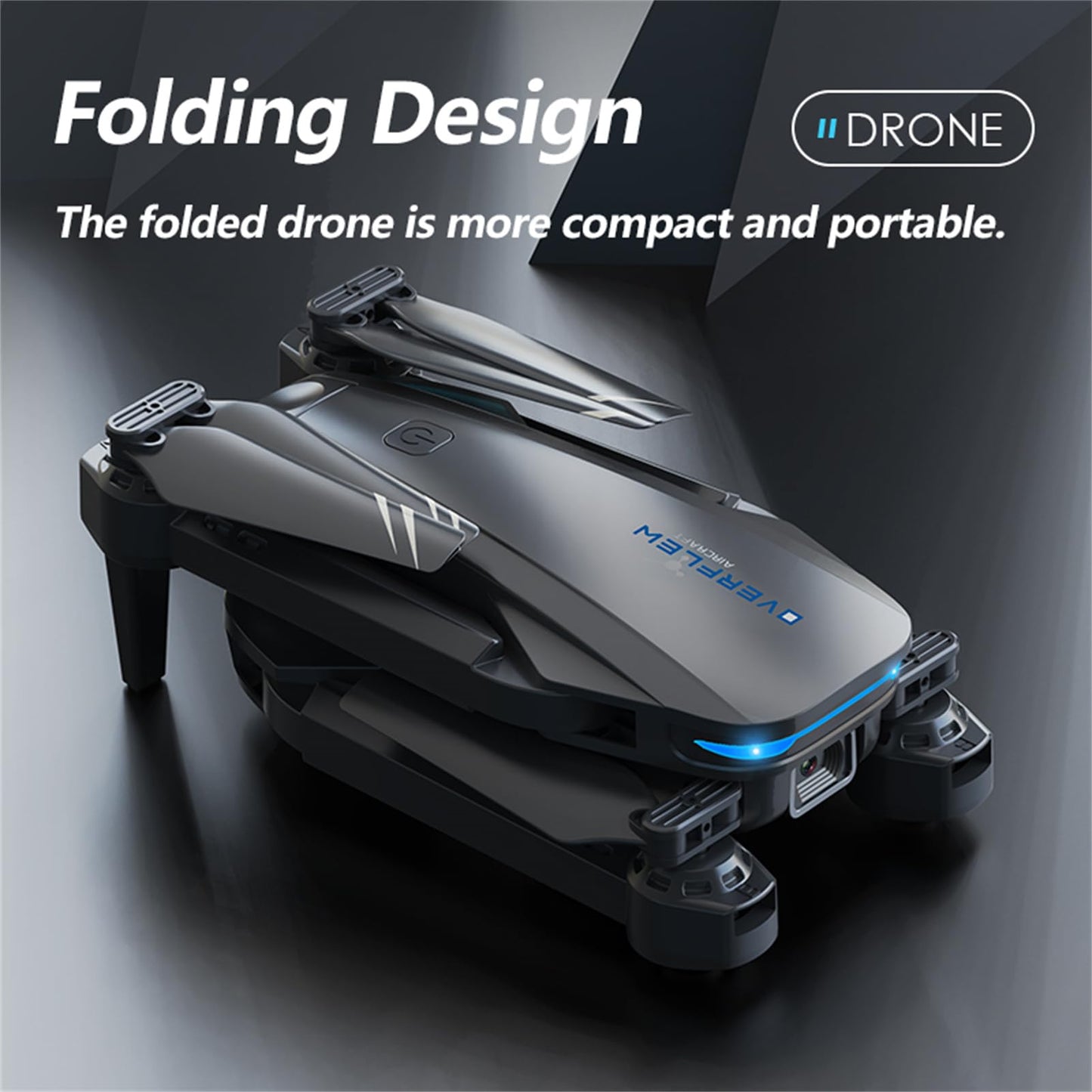 Flypear S20 Drone with 1080P Camera for Adults, Foldable Remote Control Quadcopter with Optical Flow Positioning, Altitude Hold, Headless Mode, Trajectory Flight, 3D Flips, 2 Rechargeable Batteries