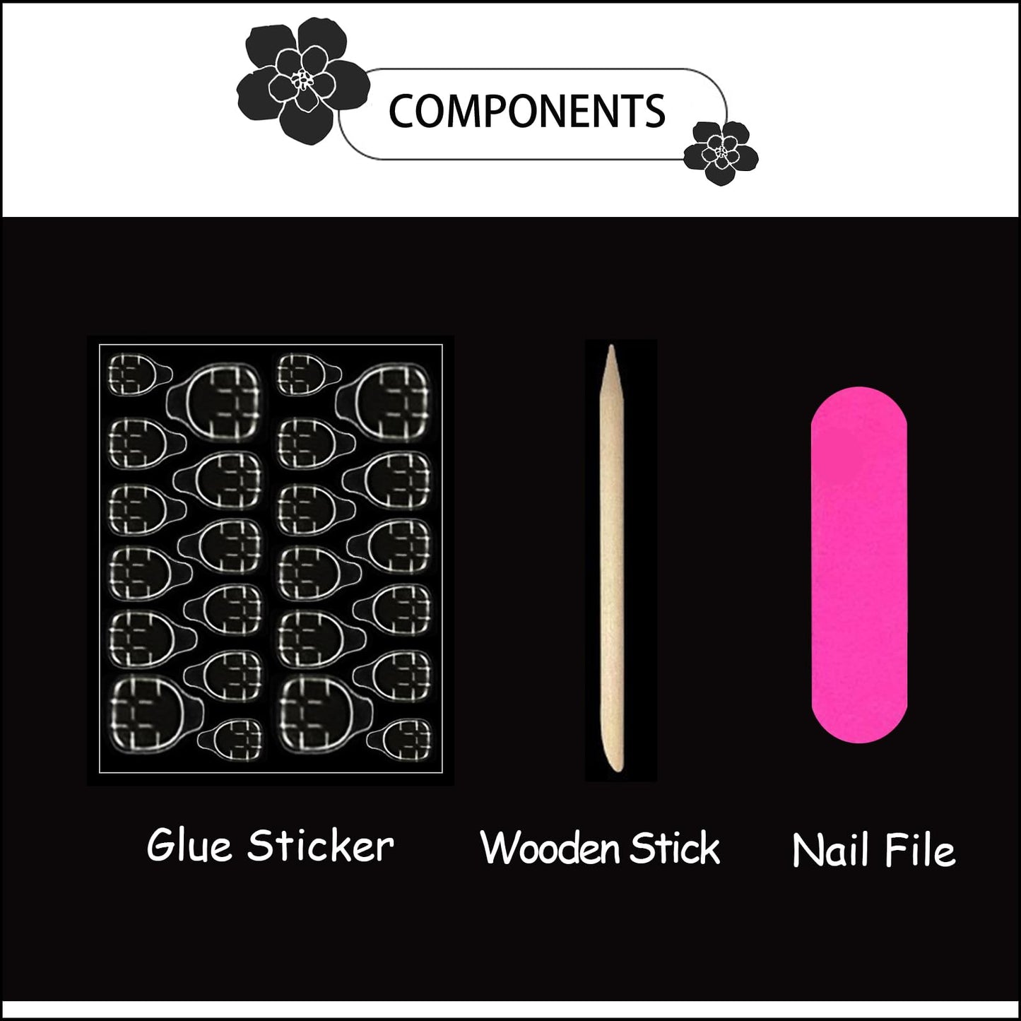 Red Press on Nails Almond Short Fake Nails with Designs Ombre Red Black False Nails Press ons Glossy Full Cover Acrylic Glue on Nails Cute Artificial Stick on Nails for Women Manicure 24Pcs