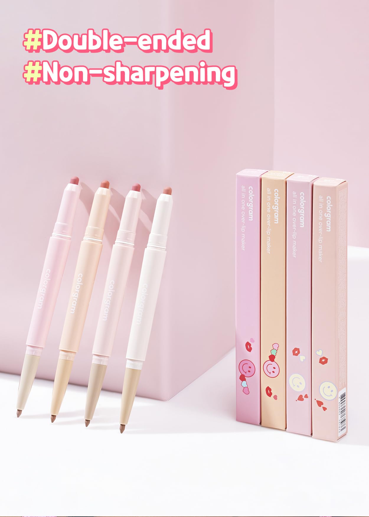 COLORGRAM All In One Over-Lip Maker 03 Peach Beige | Versatile Lip Liner & Contour with Natural Shades, Matte finish, Bigger and Fuller Lips, Plumping effect, Smooth creamy texture
