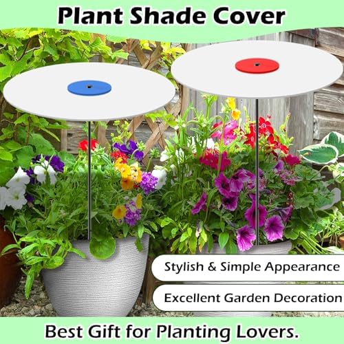3Pack- 17in Plants Shade Cover for Outdoor Plants, 65% Sunblock garden Shade Cloth, Garden plant umbrellas for flower, Sun Shade for Plants