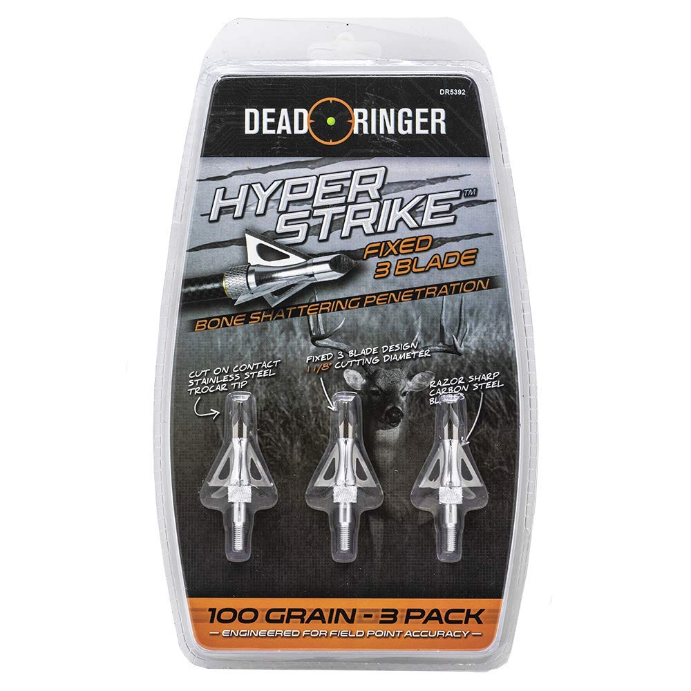 Dead Ringer Fixed Blade Broadhead | Includes 3 Broadheads | Available in 2 or 3 Blade Designs