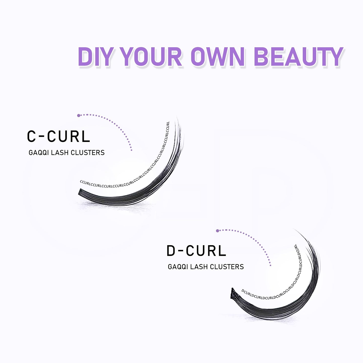 GAQQI Lash Clusters, DIY Eyelash Extension 168 Clusters Lashes C Curl, Mega Volume Individual Lashes 10-16mm Mix Length Fluffy Lash Extension (GQ18,C Curl,10-16mm)