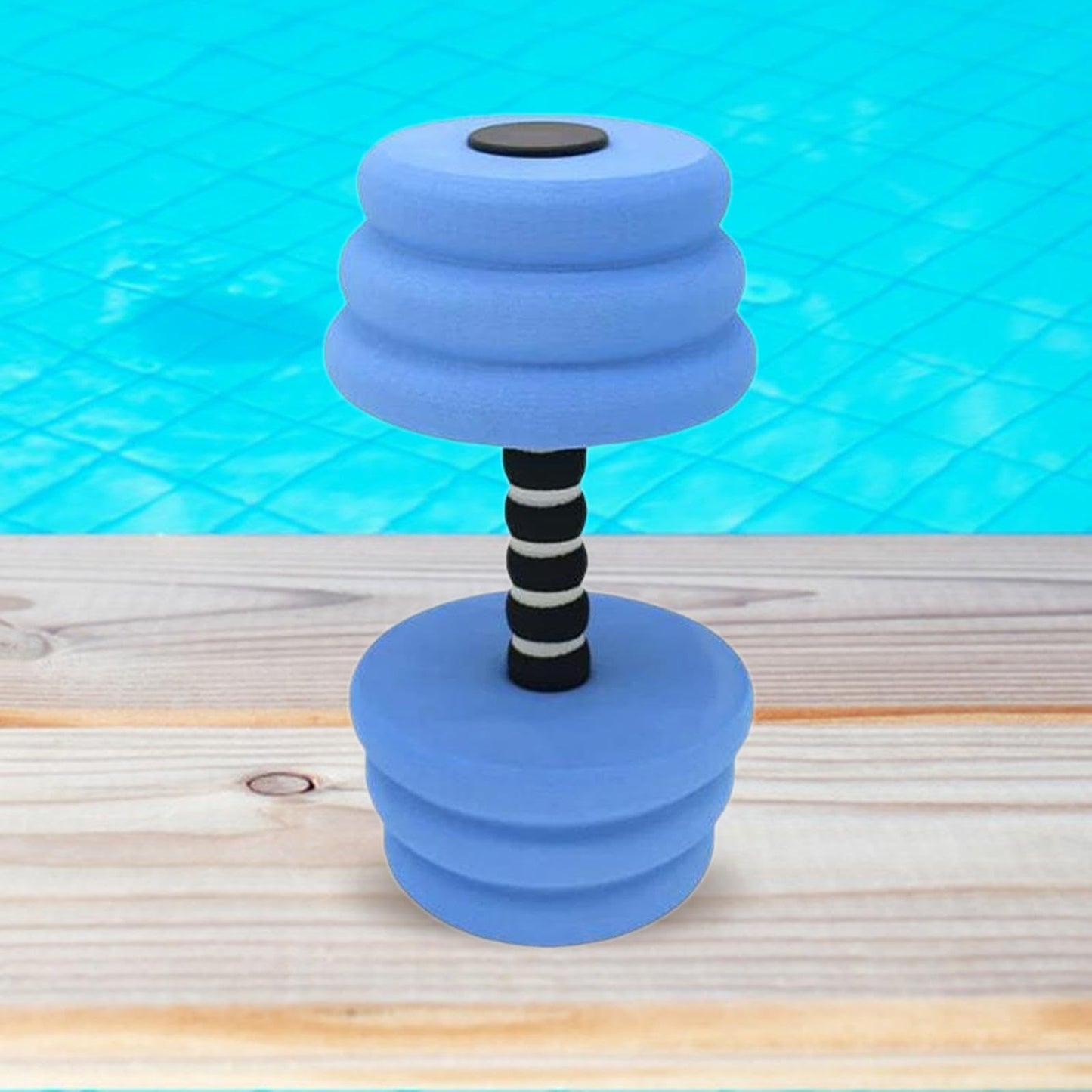 Aosekaa Aquatic Dumbbells Water Weight Workout Equipment Swimming Barbell EVA Water Aerobics Dumbbells for Men Adults Swimming Pool, Blue