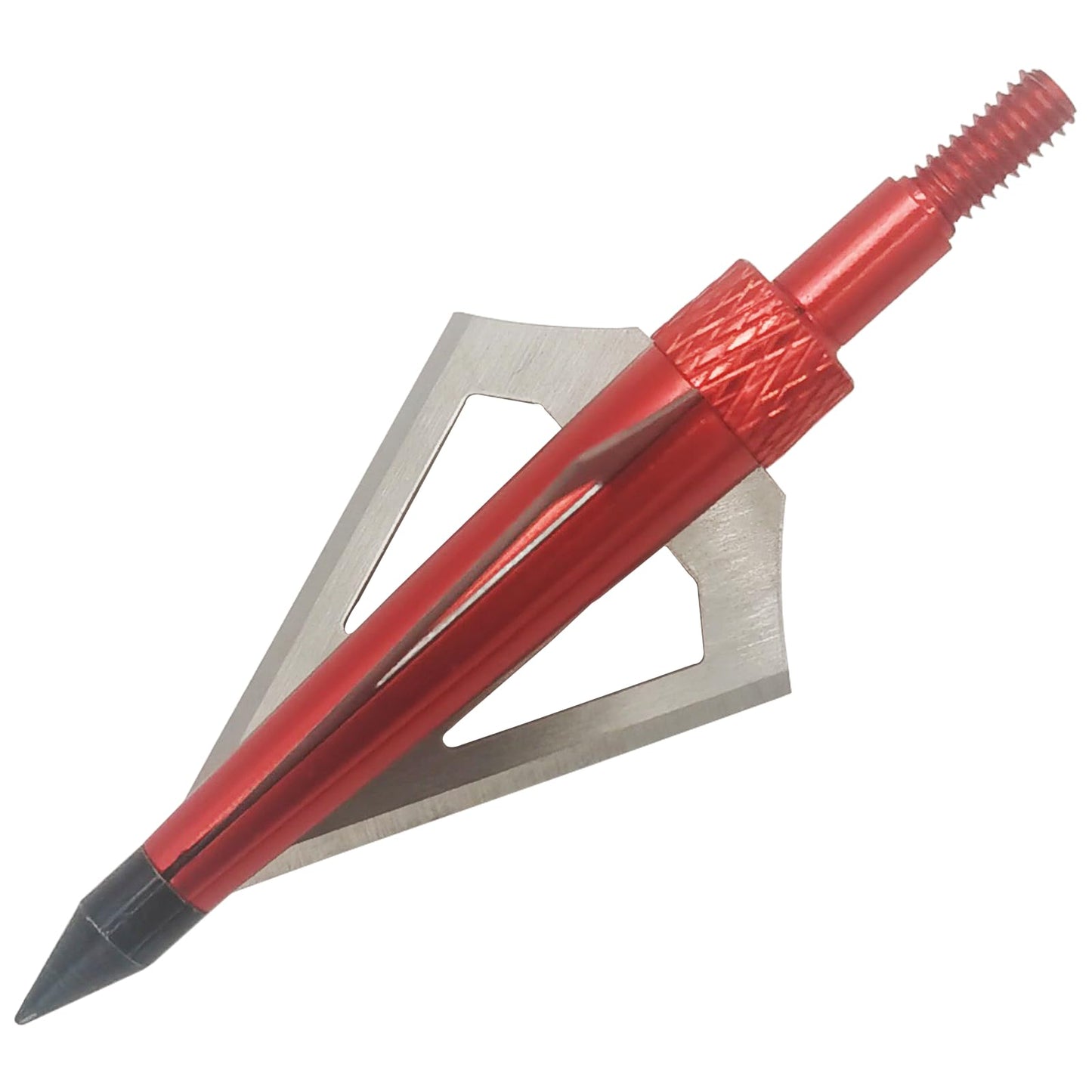Flying Swifts Hunting Broadheads 3 Blades Archery Broadheads 100or125 Grain 12PK Screw-in Arrow Heads Arrow Tips Compatible with Traditional Bows and Compound Bow Archery Hunting (red)
