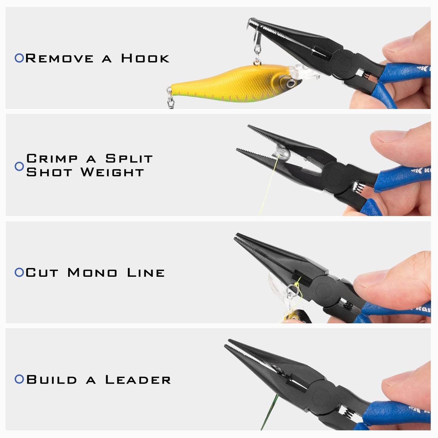 KastKing Intimidator Fishing Pliers, 5 inch Straight Nose