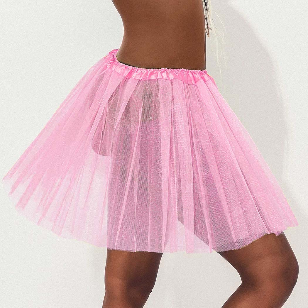 RELBCY Women's Tutu Skirt Layered Tulle Tutus Ballet Dance Tutus Skirt Party Princess Tutu Costume for Women and Girls (Pink)