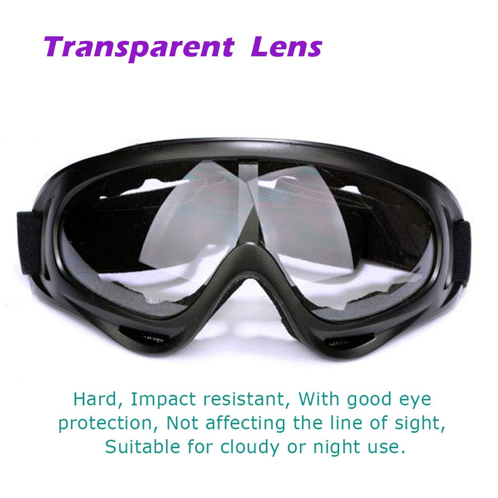 Anti-Glare Lenses, Ski Goggles, Winter Sport Snowboard Goggles with UV 400 Protection, Snowboard Goggles for Kids, Boys & Girls, Youth, Men & Women, Helmet, Wind Resistance (Transparent&Multicolor)