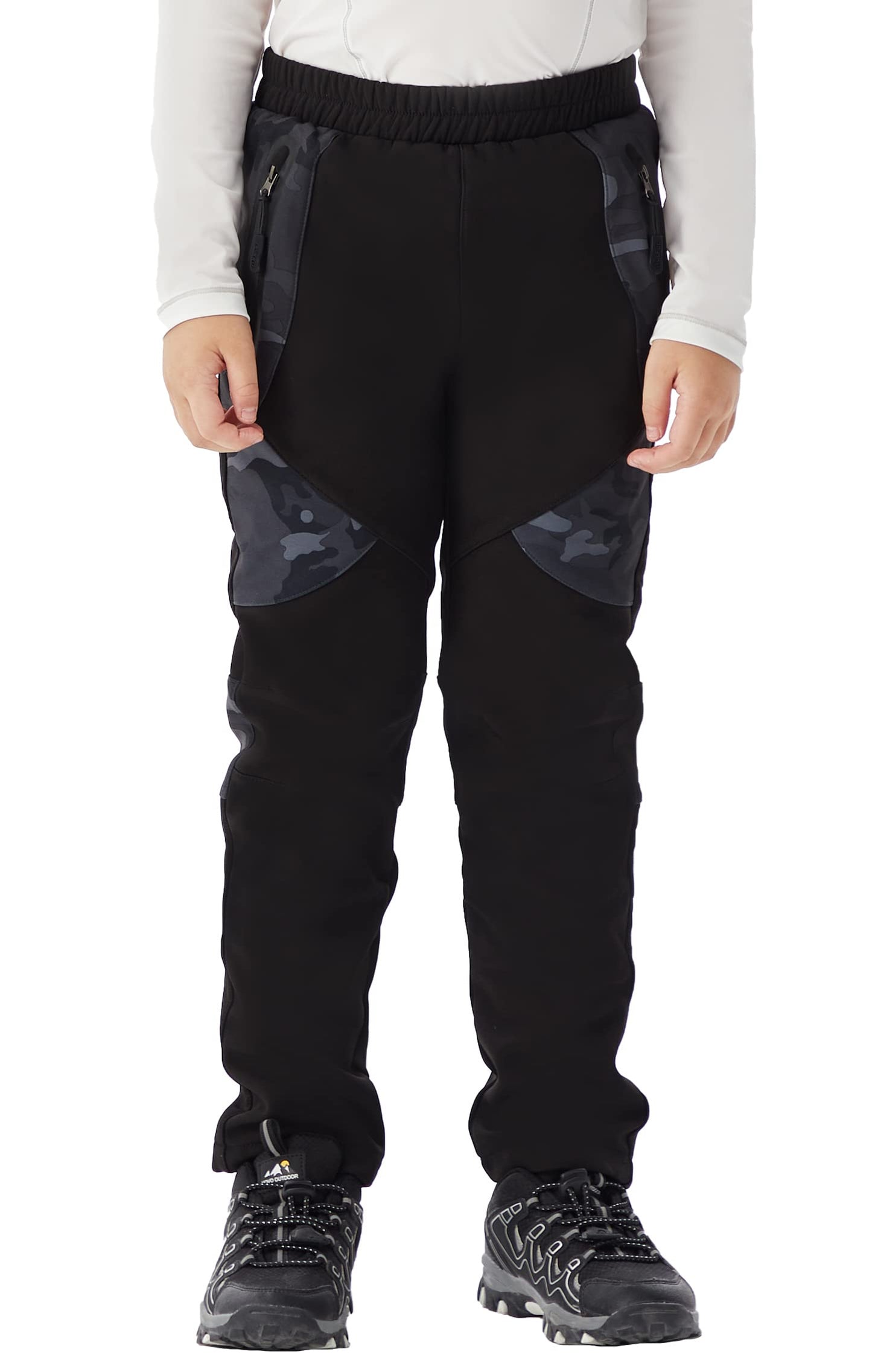 WULFUL Kids Waterproof Snow Ski Pants Boys Girls Outdoor Winter Fleece Hiking Insulated Snowboard Pants