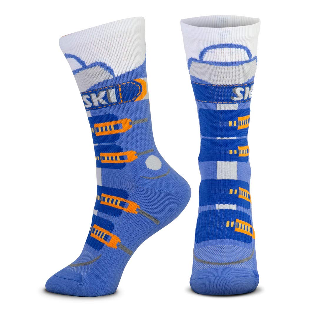 ChalkTalkSPORTS Ski Performance Crew Socks - Everyday Casual Ski Socks - Ski Boot Adult - Skiing Mid-Calf Socks - Adult