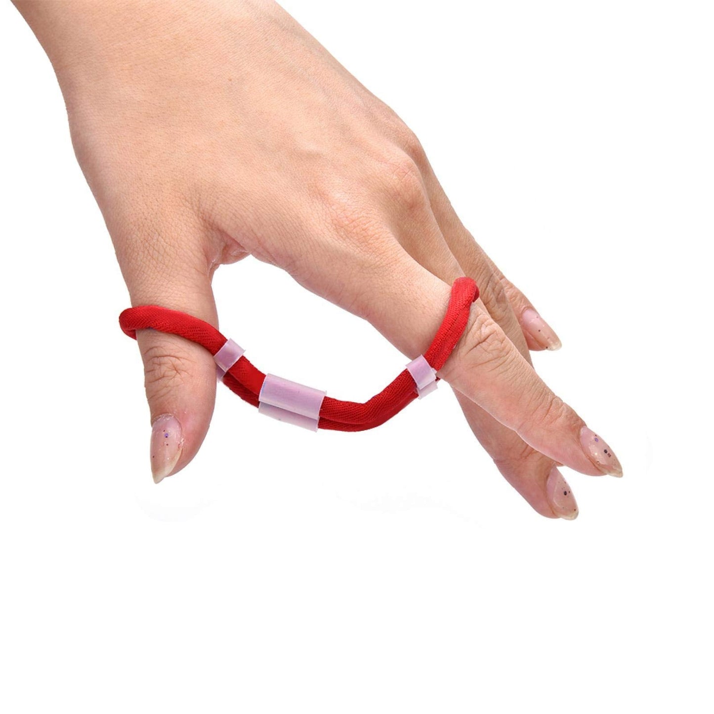 Archery Bow Slings, Archery Fingersling Recurve Bow Fingersling Shooting Fingersling Archery Finger Comfortable Wear Resistant for Recurve Bow(Red,M)