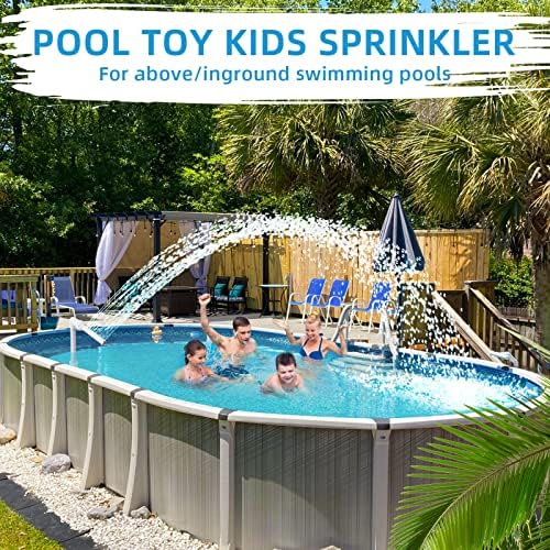 Klleyna Water-Fountain Swimming-Pool Sprinkle Accessories - Waterfall Above In-ground Pool, Cooling Spray for Outdoor Garden Pond Aerator Circulation, High Pressure Jet Fountain Pump Attachment