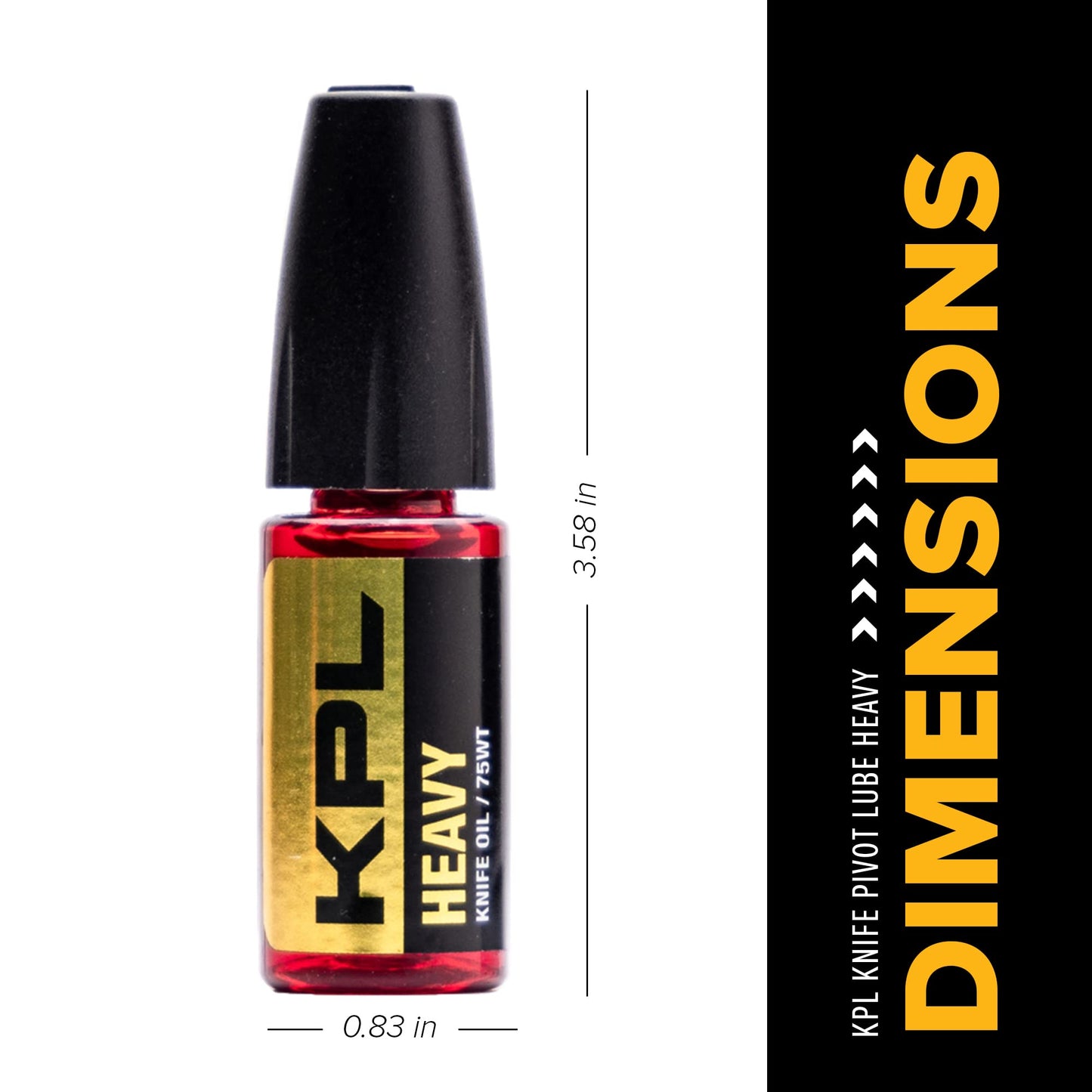 KNIFE PIVOT LUBE Heavy Knife Oil for Blades, Synthetic Pocket Knife Lubricant, Knife Honing Oil for Cleaning Knives, Knife Oil Lubricant for Blade Care, Precision Knife Oiler Bottle (75 Weight)