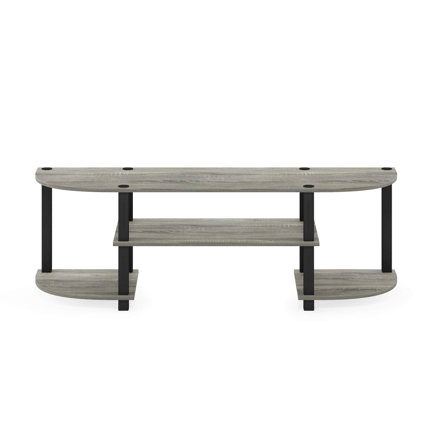 Furinno Turn-S-Tube Wide TV Entertainment Center, Oak Grey/Black