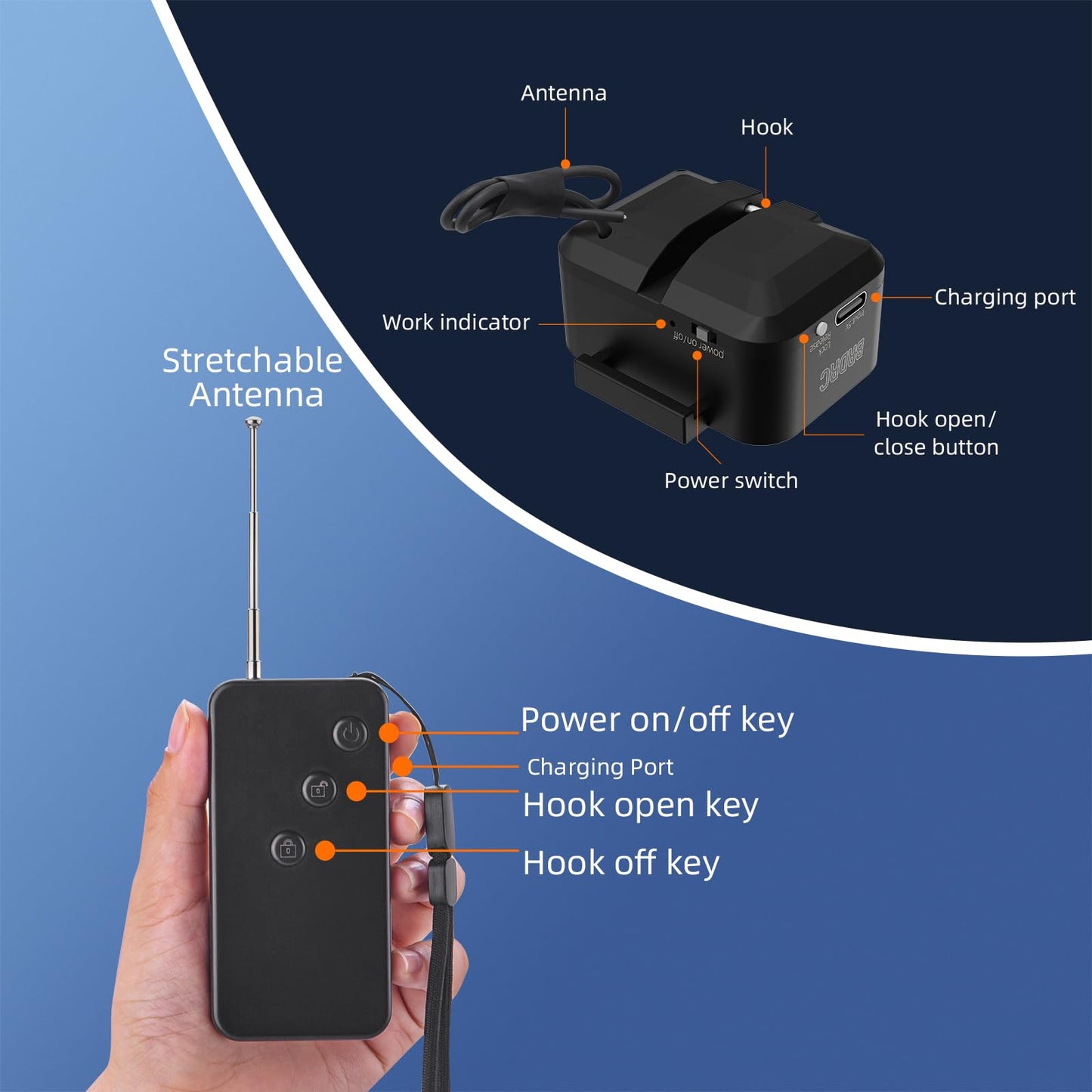 BRDRC Airdrop Payload System for DJI Mini 4 Pro/Mini 3 Pro/Air 3/Mavic 3 Pro Transport Release Delivery Drop Airdrop Fishing with Bait Release for Wedding Scene Fishing Bait & Rescue Accessories