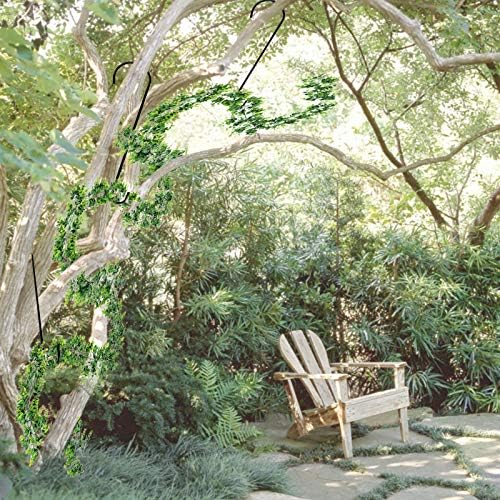 Dreecy 4 Pack 24 Inch Extra Large Tree Branch S Hooks - Metal Garden Tree Hooks for Hanging Bird Feeders, Baskets, Plants, Lanterns and Ornaments (Black)