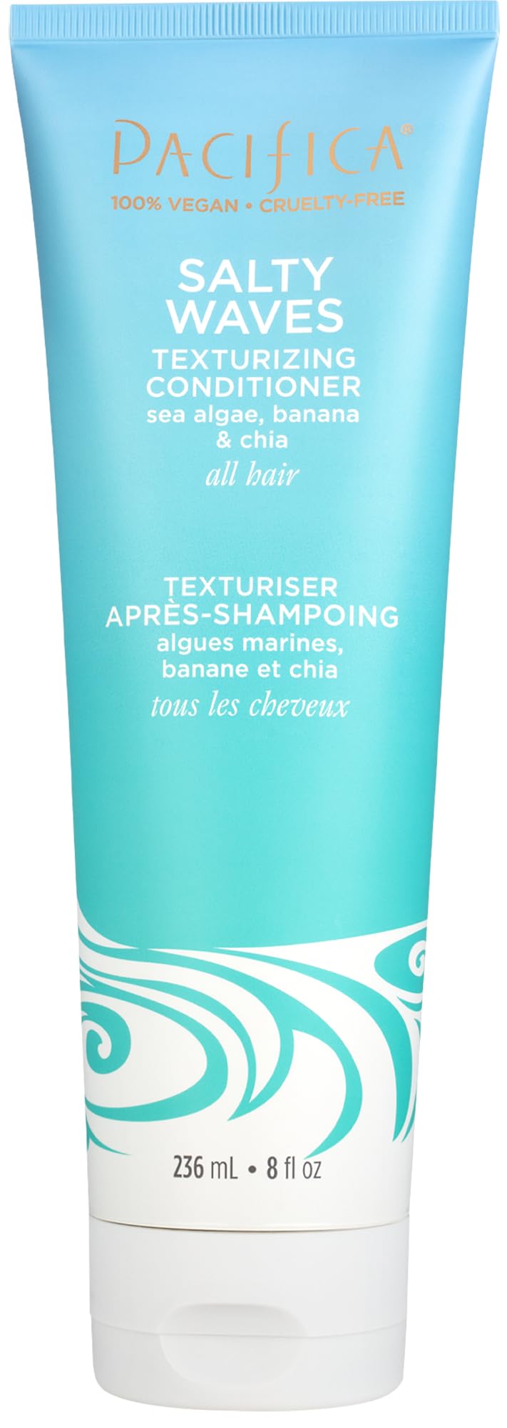 Pacifica Beauty Conditioner, Salty Waves Texturizing and Moisturizing, 8 Fl Oz, Banana Scent, For All Hair Types, Vitamin B + Vitamin E, Vegan & Cruelty Free