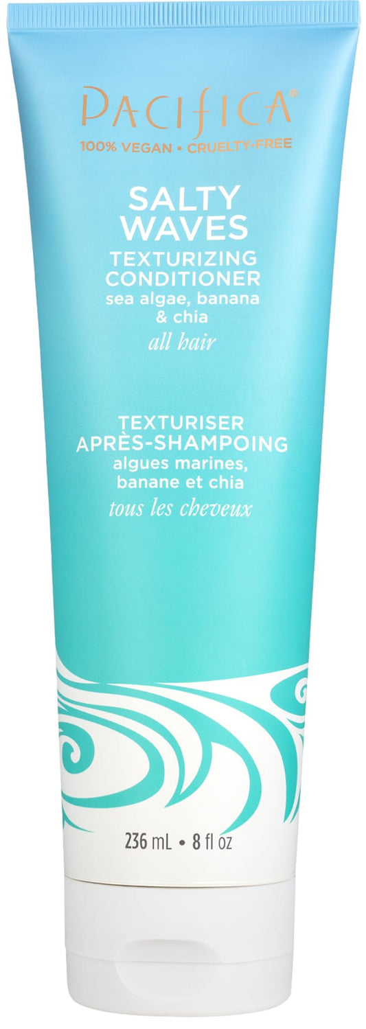 Pacifica Beauty Conditioner, Salty Waves Texturizing and Moisturizing, 8 Fl Oz, Banana Scent, For All Hair Types, Vitamin B + Vitamin E, Vegan & Cruelty Free