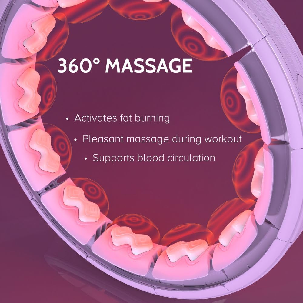 Swiss Activa+ Smart Hula Hoop XXL Extension Set - No Falling Hula Hoop - Hula Hoop 51 in - Fitness Hula Hoop with Weighted - Fitness Hoop Hula Hoop with Ball - Smart Hoola Hoop