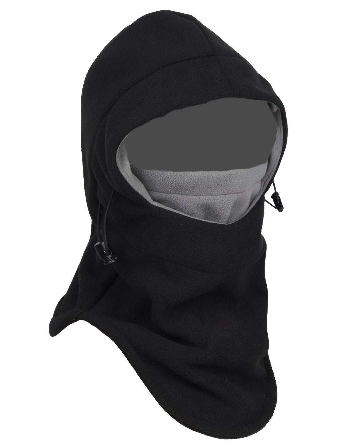 Balaclava Fleece Hood,Heavyweight Cold Weather Winter Motorcycle,Windproof Ski Mask,Ski&Snowboard Gear(Black/Grey)