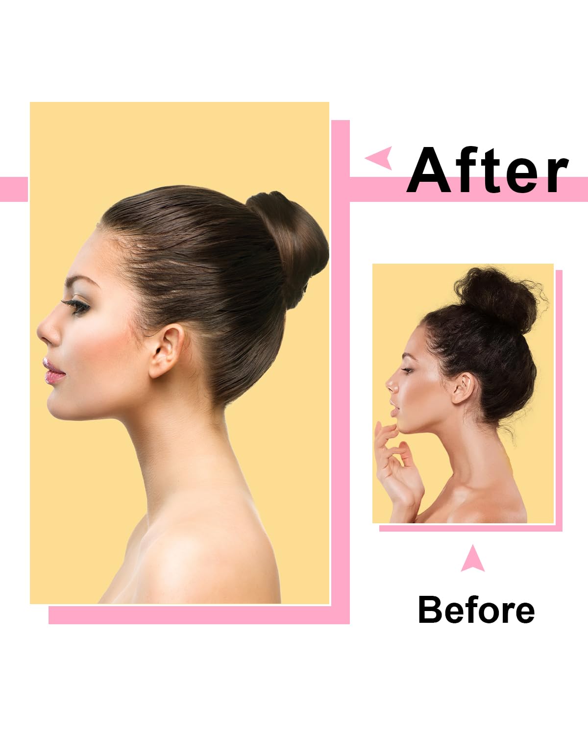 Slick Back Hair Styling Kit for Hair: 4Pcs Wax Stick, Edge Control Brush, Rat Tail Comb & Bristle Brush for Flyaways, Smoothing & Volumizing