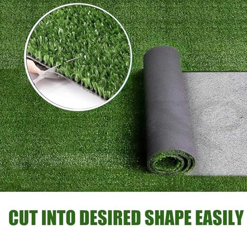 Artificial Grass Turf Lawn Outdoor Indoor 4FTx6FT Fake Grass Carpet for Pets 0.4 Inch Realistic Faux Grass Rug with Drain Holes for Garden Lawn Landscape Balcony Party Wedding Christmas Rug