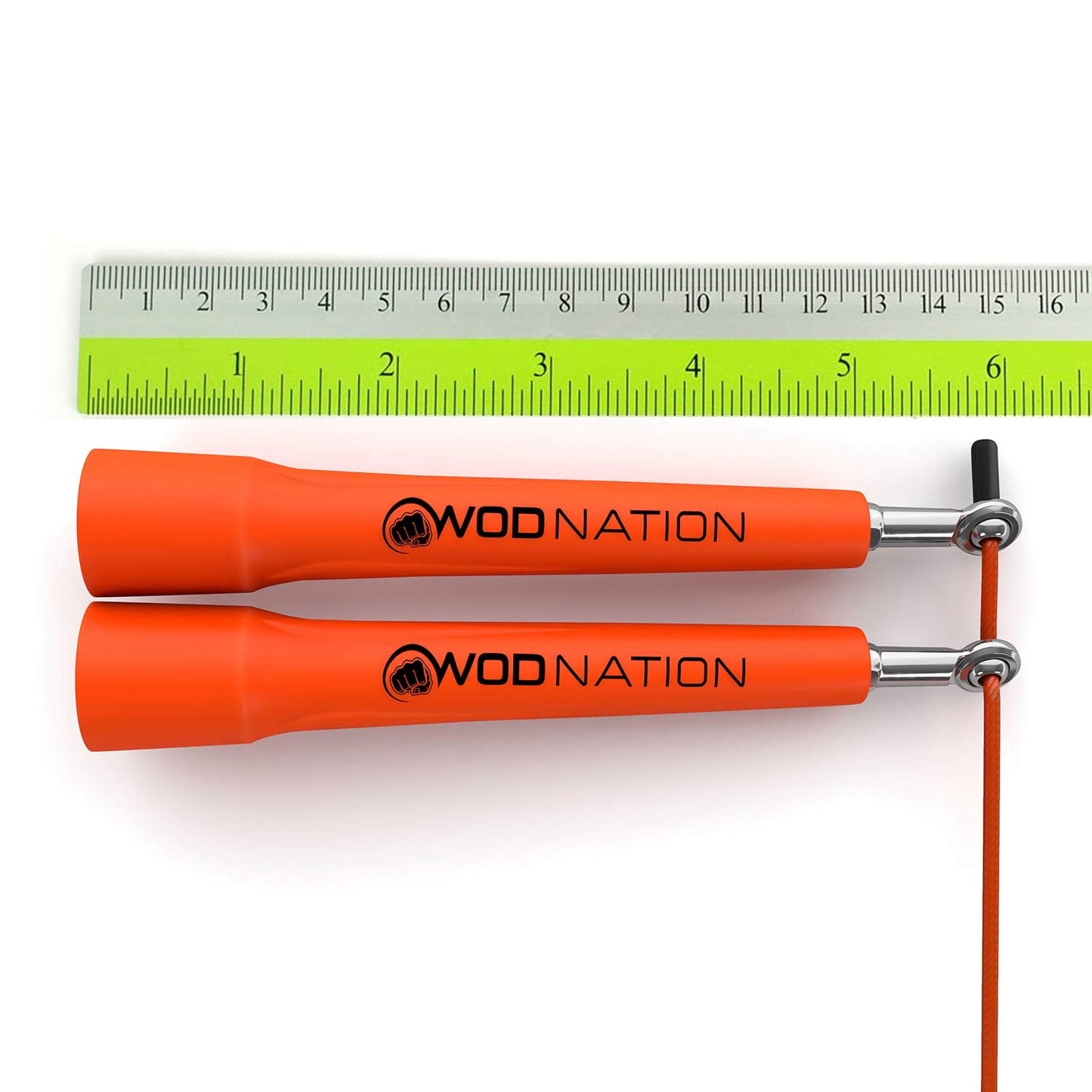 WOD Nation Adjustable Speed Jump Rope For Men, Women & Children - Blazing Fast Fitness Skipping Rope Perfect for Boxing, MMA, Endurance - Orange
