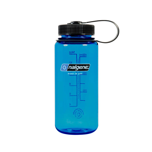 Nalgene Sustain Tritan BPA-Free Water Bottle Made with Material Derived from 50% Plastic Waste, 16 OZ, Wide Mouth, Slate Blue