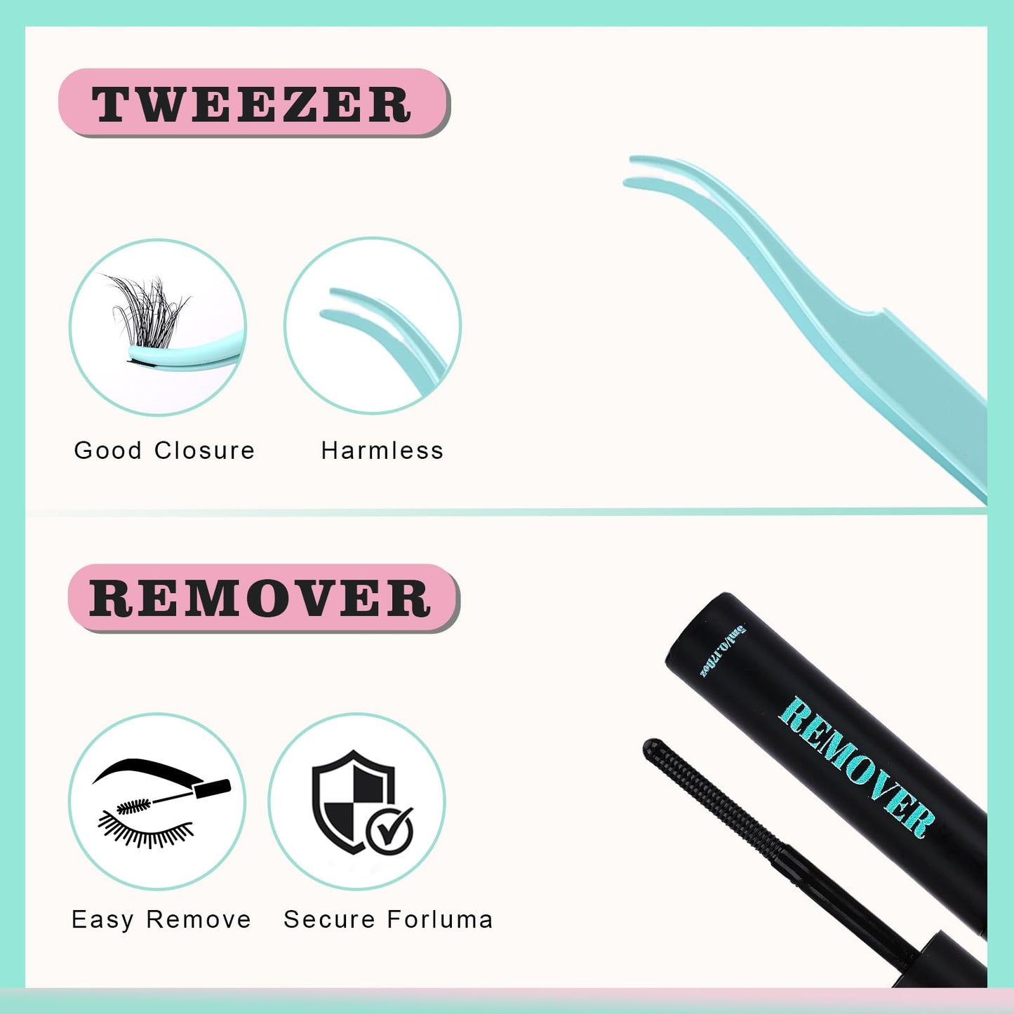 Fluffy Lash Clusters Kit 60D DIY Lash Extension Kit With 10-18MM Wispy Individual Lashes Cluster Lash Bond and Seal Remover Tweezers for Eyelash Extension at Home(KIT-60D-280Pcs)