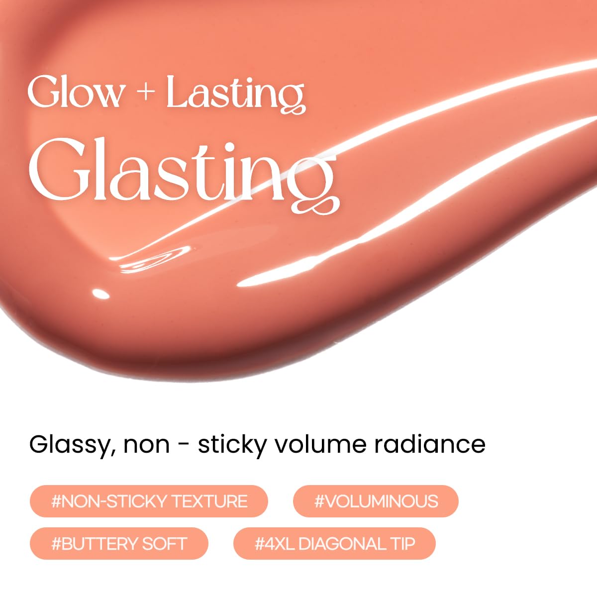Peripera Ink Glasting Lip Gloss | Non-Sticky, High-Shine, 4XL Wand For Easy Application, Comfortable, Plumping, Fuller-Looking Lips, Moisturizing, Long-Lasting, Vegan (004 GOOD ON YOU)