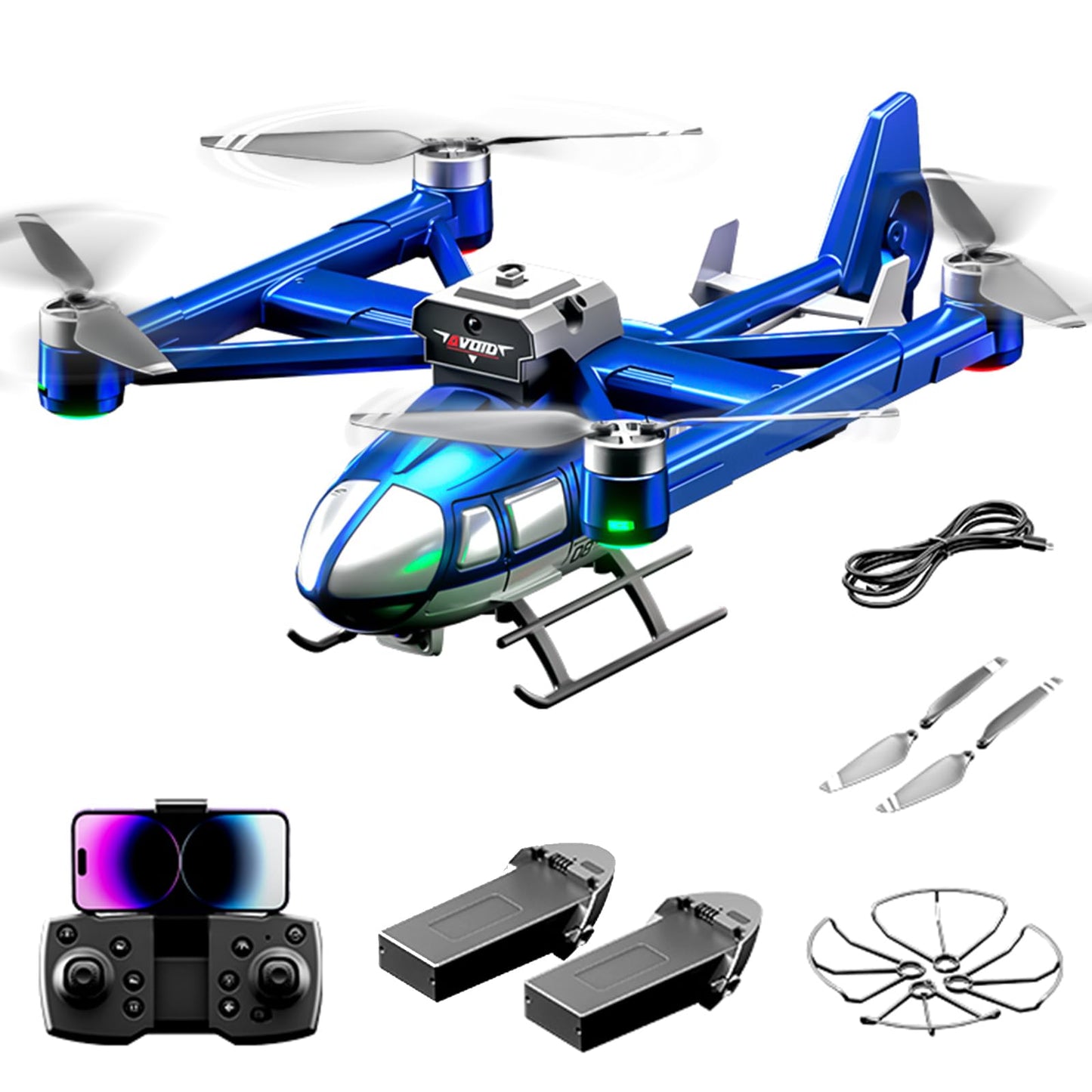 Losbenco Camera Drone for Kids 8-12 & Adults, Beginner-Friendly Mini Drone with 360° Flips, One-Key Take Off/Landing, Headless Mode, 2 Batteries, RC Quadcopter Toys for Boys Girls