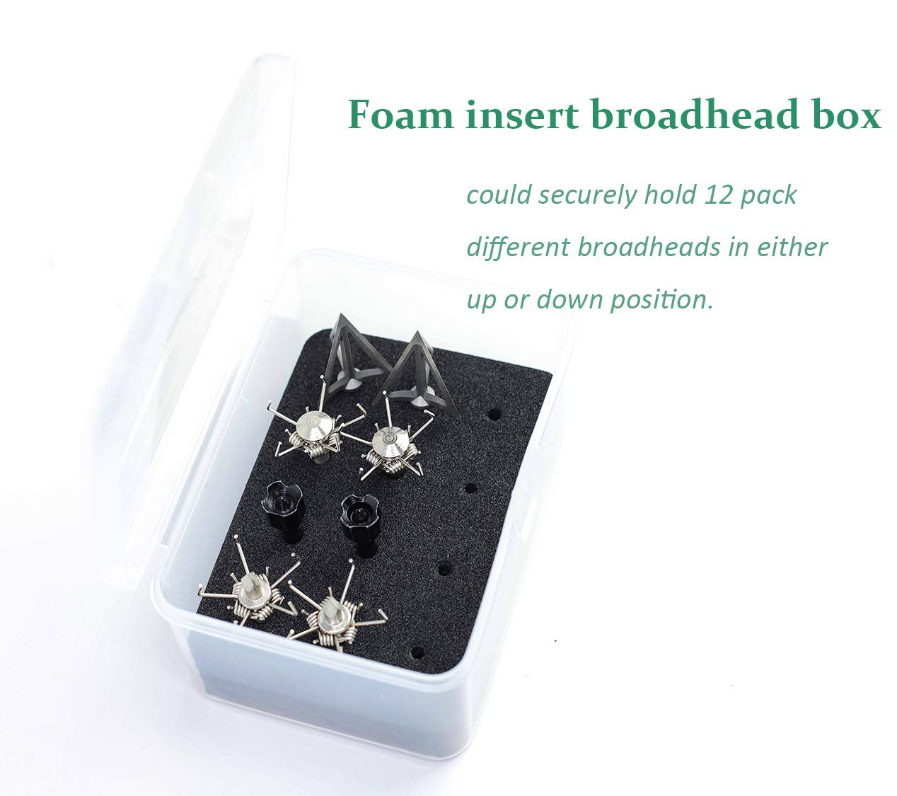 Ontsho 100 Grain Small Game Broadheads 12PK Judo Points with Broadhead Case Small Game Arrow Tips Screw-in Arrowheads