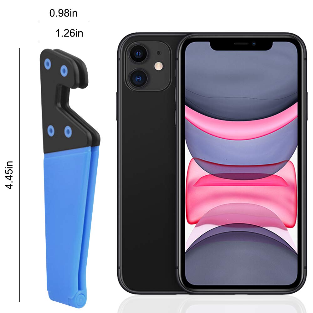 SourceTon 8 PCS Universal Pocket-Sized Colorful Portable Foldable V Model Mobile Phone Holder, Desktop Stand Mount Holder Cradle Compatible with iPads,Tablets,E-Readers,Cellphones, Kindles, Pack of 8