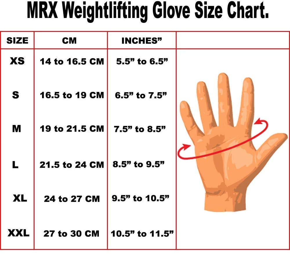 MRX Weightlifting Gloves for Men Workout Gloves Mens Wrist Support Lifting Gloves Male Gym Gloves | Workout Gym Accessories for Men Weight Lifting Fingerless Gym Exercise for Powerlifting