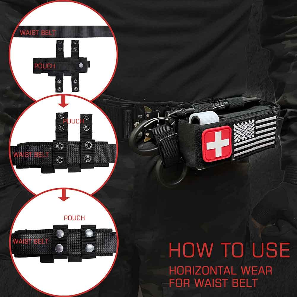 Molle TQ Tourniquet Pouch Holder & Tactical Trauma Medical Shear Flashlight Duty Belt Holster