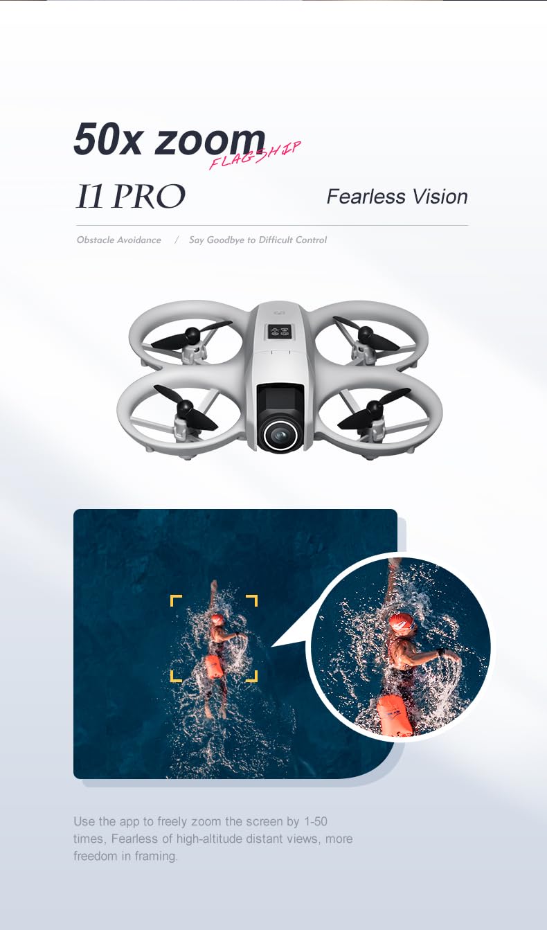 Drone with HD Camera for Adults, 360° Rolling Intelligent Obstacle Avoidance One-Key Takeoff/Landing, Headless Mode 2 Batteries Remote Control Drone Portable Mini Aircraft Gifts for Beginners Teens