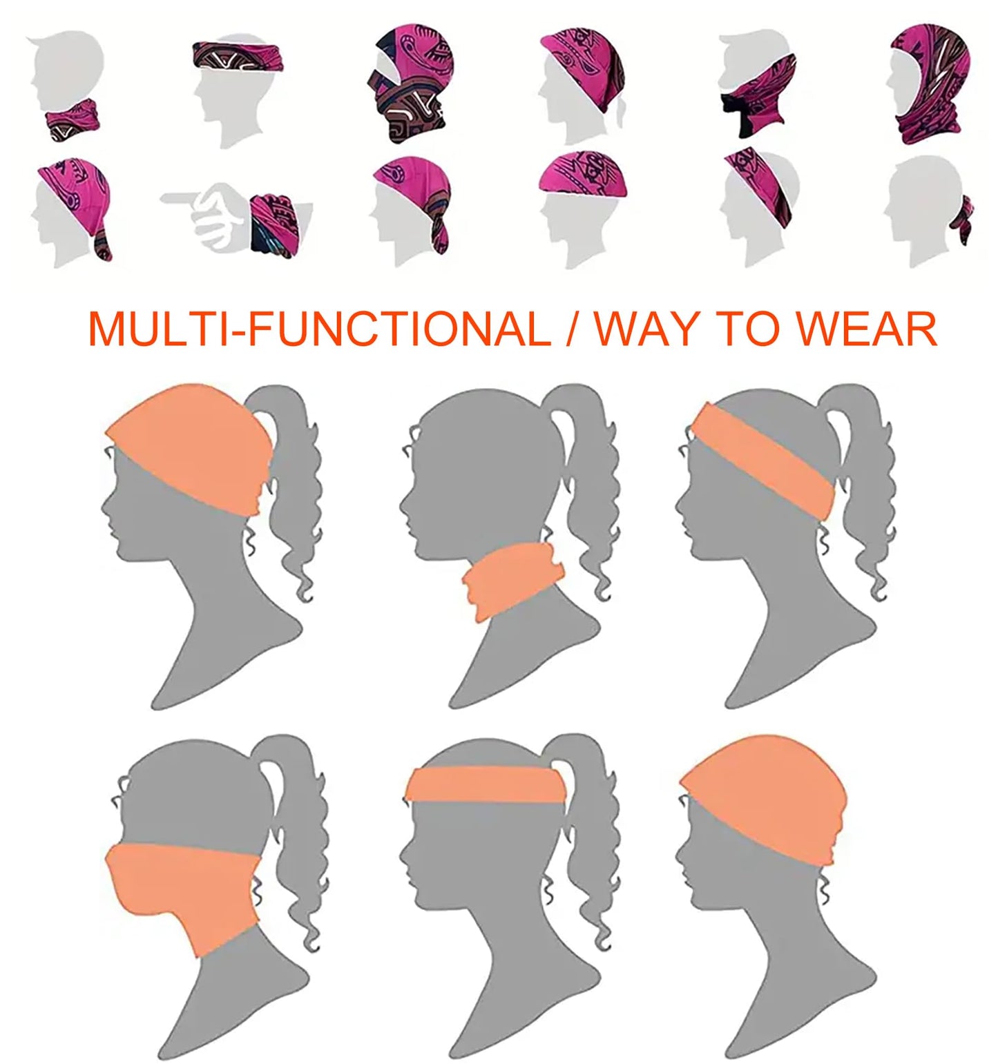 Jemis Sweet Heartwarming Breast Cancer Beanie Caps Baggy Skull Sleep Scarf (Polycotton, 2 Pack red Black)