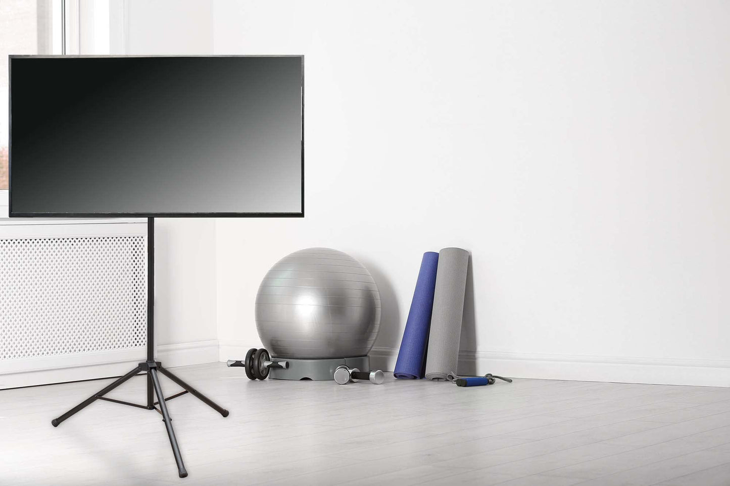 VIVO Tripod 32 to 55 inch LCD LED Flat Screen TV Display Floor Stand, Portable Height Adjustable Mount, Black, STAND-TV55T